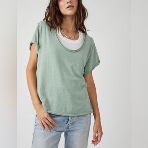 NWT FREE PEOPLE Dylan Tee / White Spruce Large
